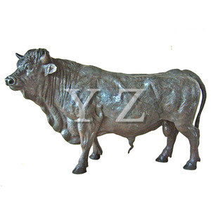 Decoración del jardín vida tamaño bronce Bull escultura para la venta - Product Image 1