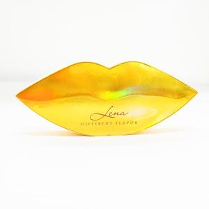 Golden laser creative design lips shape paper cardboard box gift chocolate packing box