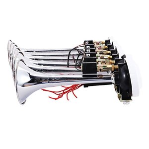 Klaxon de <span class=keywords><strong>voiture</strong></span> à mélodie d'<span class=keywords><strong>air</strong></span> libre 12V/24V avec boîtier de commutation à 8 boutons adapté aux camions, camions et bateaux - Product Image 3