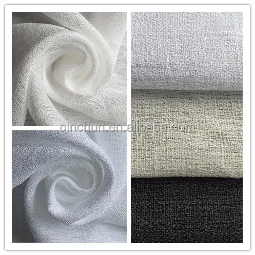 Ilkel keten % 100% polyester şeffaf vual perdelik kumaş genişliği 300 cm