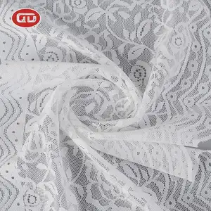 China fabricante de vestuário popular macio aparamento do laço tecido do vestido