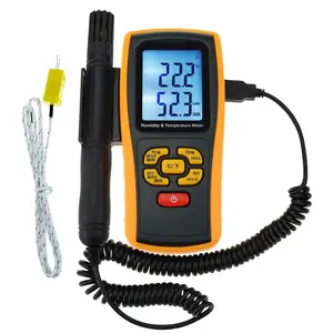 Medidor digital de humedad y temperatura LCD 2 en 1 Termómetro con sensor de sonda de termopar tipo K -10~50 degC(14~122deg)