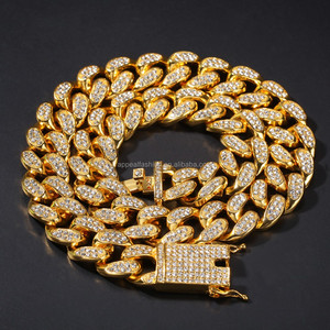 Cadena de Eslabones Cubanos Gruesa de 20 mm Estilo Hip Hop Iced Out Joyería para Hombre Rapper Collar Pesado al por Mayor - Product Image 3