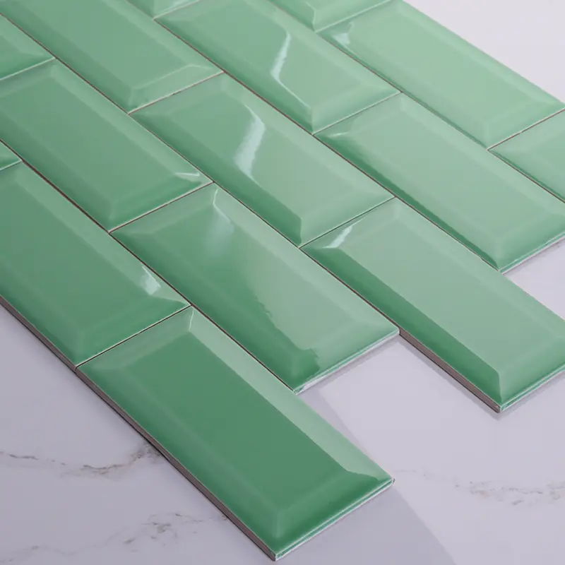 Dark Green 75x150mm Subway Tile Standard Square Ceramic Wall Tile Sizes