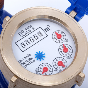 Đồng Hồ Đo Nước Gia Đình Bằng Sắt Dọc Kiểu Quay Số Khô Đa Năng ISO 4064 Class B Với Đai Ốc Nối Bằng Đồng - Product Image 6