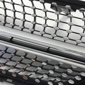 Grille de <span class=keywords><strong>calandre</strong></span> avant en <span class=keywords><strong>diamant</strong></span>, maille argentée et noire pour Mercedes Benz <span class=keywords><strong>Classe</strong></span> GLC W253 X253 GLC43 GLC200 GLC250 GLC300 GLC450 <span class=keywords><strong>AMG</strong></span> - Product Image 4