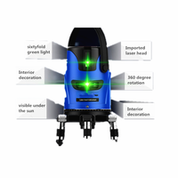 Niveau laser vert à 5 lignes Niveau laser croisé à nivellement automatique rotatif à 360 degrés avec longue durée de vie