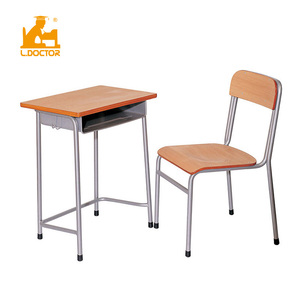 ชุดโต๊ะนักเรียนพร้อมเก้าอี้ ทำจากไม้อัดชั้นกลาง สำหรับขาย - Product Image 2
