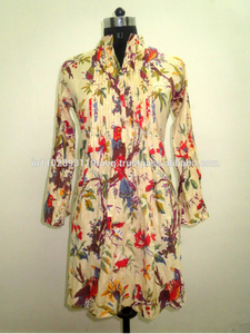 Meilleure vente personnalisé dames coton Kurti longue longueur imprimé Design pour une tenue décontractée ou quotidienne disponible à un prix raisonnable - Product Image 4