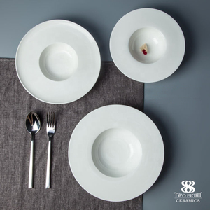 Vente chaude Hôtel Porcelaine Volant Soucer <span class=keywords><strong>Assiette</strong></span> Creuse - Product Image 1