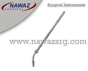 ท่อดูดพูลเครื่องมือผ่าตัดท่อสเตนเลสสตีลโค้งขนาด22.5ซม. ดีไซน์แบบมืออาชีพ - Product Image 2