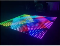 Piste de danse interactive à LED, 64 pixels, tuiles RGB pour discothèque, mariage, 1 m²/4 tuiles, ensemble DMX512