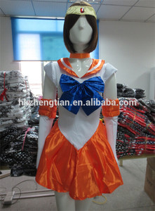 L'assurance commerce $ <span class=keywords><strong>Sailor</strong></span> Moon <span class=keywords><strong>Venus</strong></span> Sailormoon Cosplay Costume uniforme déguisements + gants - Product Image 1