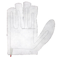 Gants de ski chauffants à cinq doigts, coussin chauffant thermique électrique en fibre de carbone