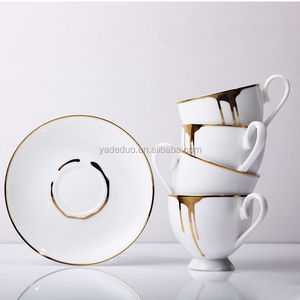 British Bone <strong>China</strong> <strong>Coffee</strong> Cup Sets Porcelain Golden Tea Cup Teapot Milk <strong>Pot</strong> Sugar Jar Set