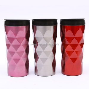 Commercio all'ingrosso 450ML a Forma di Diamante 304 Tazza In Acciaio Inox Coibentato Tumbler/boccetta di vuoto/thermos/tazza di caffè Con ABS Coperchio - Product Image 1
