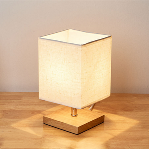 Modern <strong>Small</strong> Night Light Nordic Wooden Fabric Simple <strong>Desk</strong> <strong>Lamp</strong> Bedside Table <strong>Lamp</strong> <strong>for</strong> Bedroom Hotel Living Room - Product Image 3