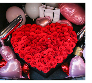 Bộ Bao Bì Giấy Các Tông Hoa Hồng Đen Mờ Cỡ Lớn Sang Trọng Hộp Hoa Hình Trái Tim Làm Quà Tặng - Product Image 5