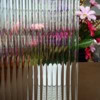 Trempé verre cannelé porte Extra clair trempé Changhong motif en verre pour porte de douche