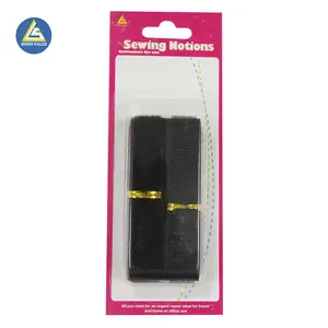 Black without glue hook&loop fastener sew-on in blister card