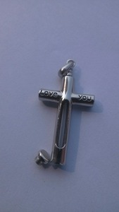 Nuevos dijes de Cermation, urnas funerarias, colgante cruzado, colgante conmemorativo de acero inoxidable, joyería para recordar, colgante para cenizas - Product Image 3