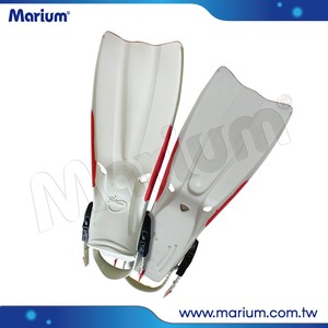 Aletas de natación de talón abierto con pala de goma suave para buceo - Product Image 2