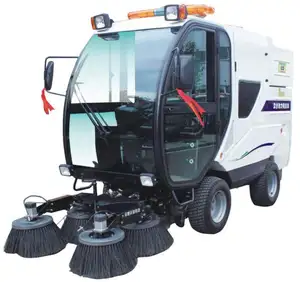 Battery drivingall diesel sweeping full-closed cabin vacuum 4x2 truck mounted hybrid road sweeper price