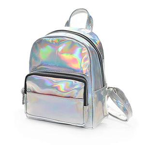 <span class=keywords><strong>Zaino</strong></span> Scolastico in PVC con Effetto Laser per Ragazze, Piccolo <span class=keywords><strong>Zaino</strong></span> da Viaggio alla Moda per Donne, Prodotto da Fabbrica Certificata BSCI - Product Image 2