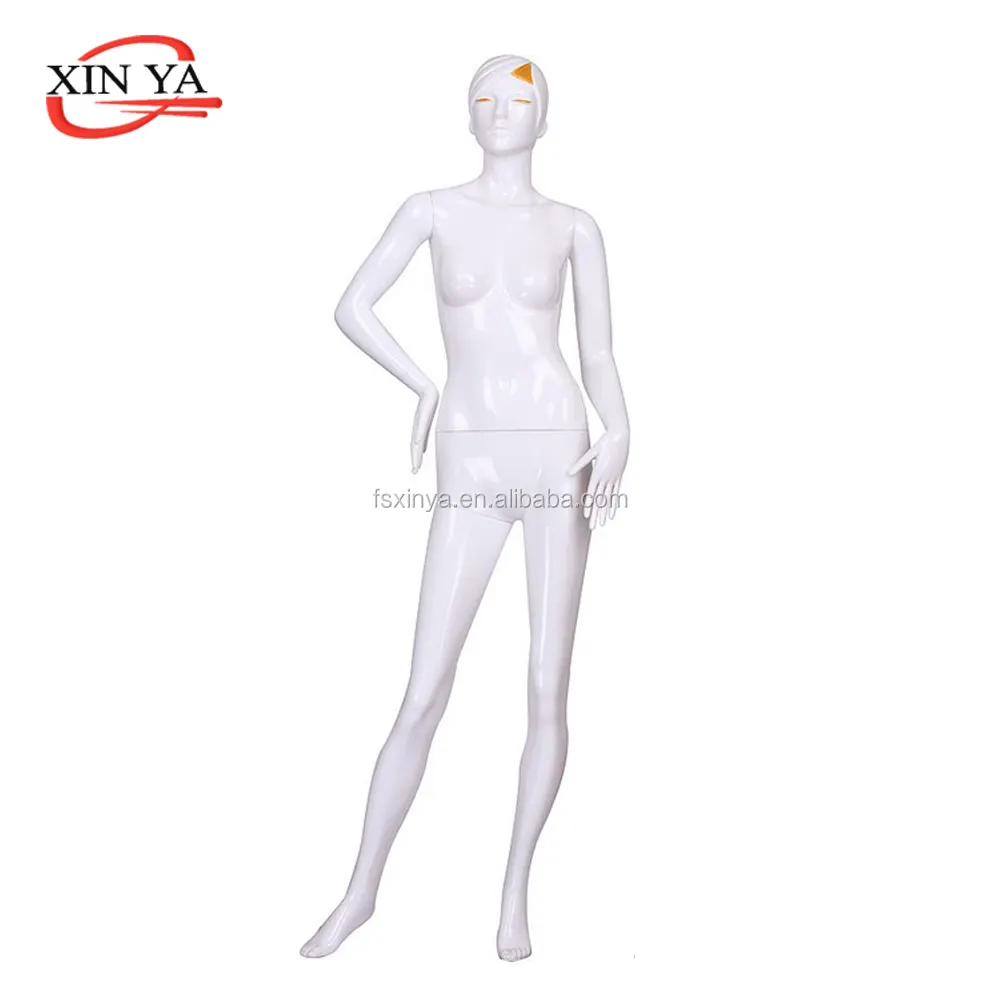 Discount Glossy white female Plastic Mannequins(GWH334)