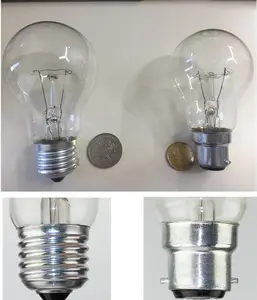 Ampoule incandescente, modèle A55, A58, A60, 40W/60W/75W/100W