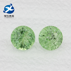 Wuzhou gemas sintéticas Cristal de hielo hermoso color <span class=keywords><strong>verde</strong></span> manzana - Product Image 1