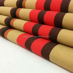 Fast Shipping Hot Sale Polyester Cotton Colorful Stripe Printed Canvas Fabric for Table Cloth