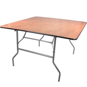 122CM Mesa redonda Alquiler Mesa plegable de madera contrachapada - Product Image 5