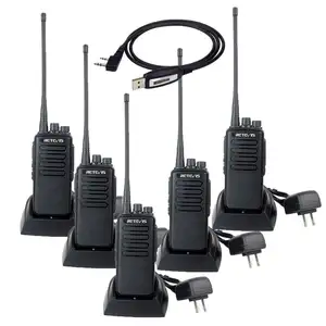 5Pack Retevis RT1 16CH 10W Longue Portée D'affaires talkie-walkie UHF400-520MHz 1750Hz VOX Portable radio bidirectionnelle + Câble