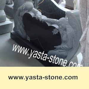 Недорогая надгробия из фиолетового гранита в форме сердца - Product Image 4