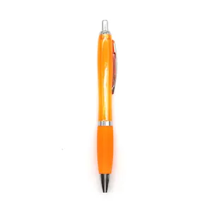 בסיטונאות עטים 03-מותאם אישית פלסטיק את כדורי עט קידום זול Slim לחץ פלסטיק עט עם לוגו