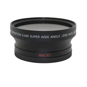 camera converter lens of 72mm 0.43x wide angle lens