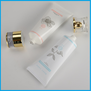 Tube cosmétique en plastique PE transparent imprimé sérigraphié pour crème pour les mains, avec couvercle à clapet, disponible en petits et grands formats - Product Image 2