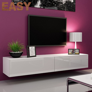 Armoire <span class=keywords><strong>TV</strong></span> murale en bois brillant, <span class=keywords><strong>meuble</strong></span> <span class=keywords><strong>TV</strong></span> <span class=keywords><strong>suspendu</strong></span> au mur, à vendre, salon - Product Image 4