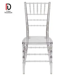 Goedkope Stapelen Commerciële Plastic Clear Pc Crystal Acryl Hars Verhuur Event Party Bruiloft Bamboe Chiavari Stoelen