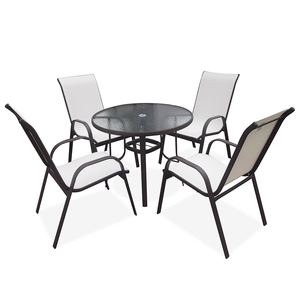 2022 Luar Ruangan Grosir Modern Santai Baja Logam Dapat Ditumpuk Teras Hotel Makan Teras Furnitur Taman - Product Image 3
