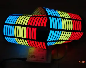 Autocollant el pour égaliseur de voiture, feuille lumineuse, Flash coloré 3D, rythme musical, Led