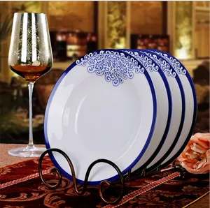 Haonai elegante bone china piatto cena, 9 pollici piatto cena set,set di 4 con il disegno su misura