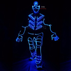 Trajes LED gimnásticos programables, disfraces de luz LED para baile de <span class=keywords><strong>Club</strong></span>, disfraz Tron LED 0149 - Product Image 6