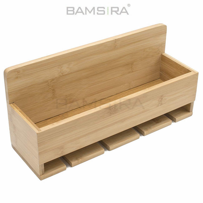 Bamboo Wall-Mounted Wine Rack for Wine Bottles Stemware Glasses