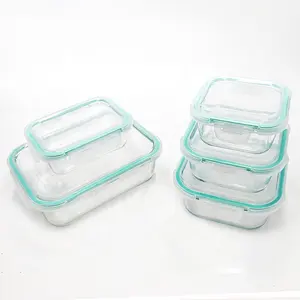 Jinan Jinhui Grote On-The-Go En Vriezer Oven Veilig Glas Voedsel Containers/Glas Maaltijd Prep containers