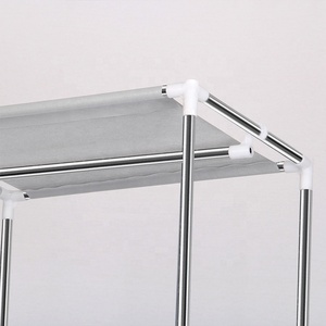 Portatile Vestiti <span class=keywords><strong>Armadio</strong></span> Guardaroba Con Appeso Asta E Rack di Stoccaggio - Product Image 4