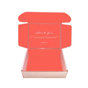 Custom Logo Cheap Garment Pink Corrugated Box Hair Bundle Mailer Box PackagingとSatinためBikini Cups Drug Bottle Jar Food