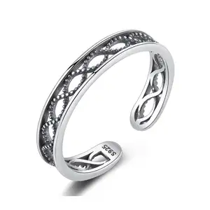 CZCITY纯银925原创戒指女士简约风格订婚可调节戒指高级珠宝批发