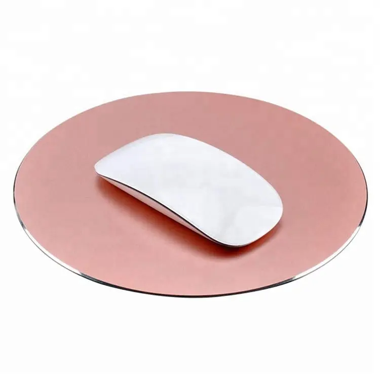 New fashion dedicated polish round edge metal aluminum mousepad